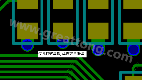 PCB設(shè)計(jì)案例分析：過(guò)孔破焊盤，造成SMT虛焊