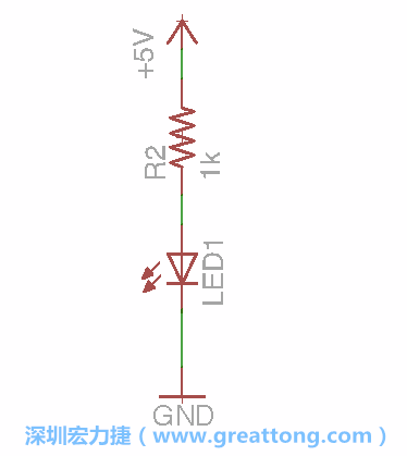 如圖所示放置一個開關（switch）、10K電阻器（10k resistor）和0.1μF的電容（0.1μF capacitor），并把開關的一端連到接地端上。