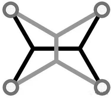 灰色Steiner樹不是最優(yōu)的，但黑色Steiner樹是最優(yōu)的。